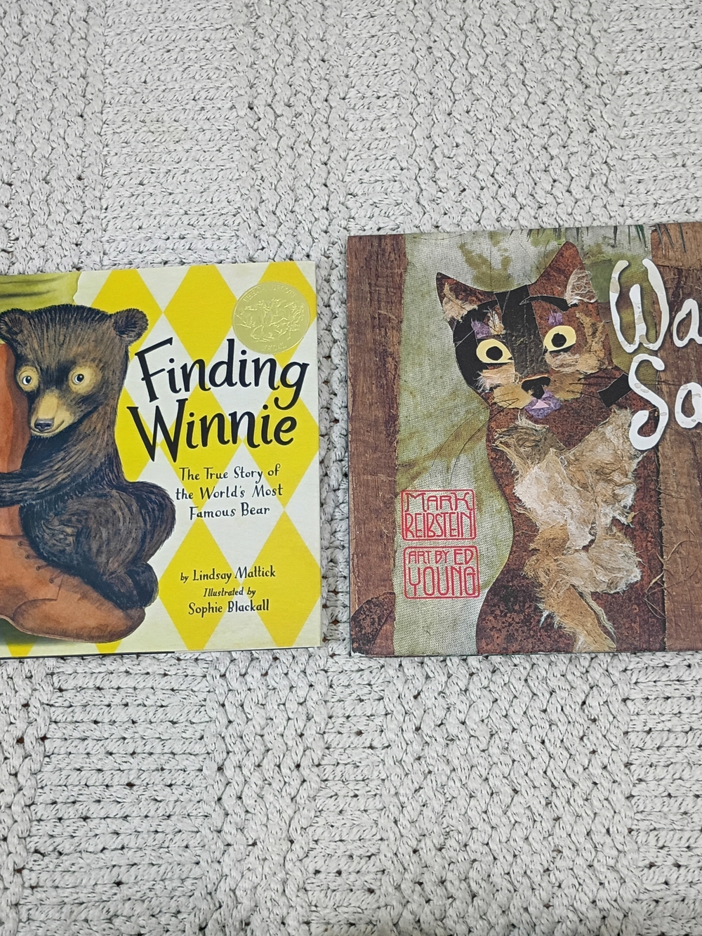 2 Hardback Kids Story Books Finding Winnie & Wabi Sabi